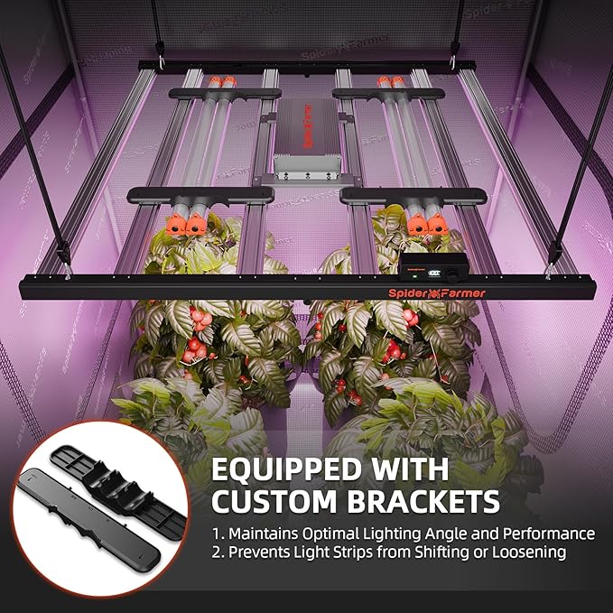 Spider Farmer 2026 Upgraded UV30 & IR16 LED Grow Light, 365-370nm UV & 730-745nm IR Supplemental Light for Indoor Plants, 2X2, 3X3, 4X4 Grow Tents, 23.6" Long Bars Set