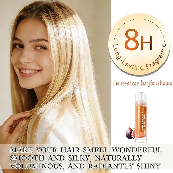 SLUJ Hair Perfume for Women - Hair Mist with Argan Oil & Bronze Shimmer, Lightweight Hair Oil Spray for Dry Hair, Heat Protection Spray for Hair, Long Lasting Hair Scent