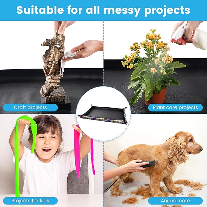 Onlysuki 2 PCS 43.5" x 29.5" Extra Large Repotting Mat for Indoor Plants Transplanting and Dirt Control Plant Gift for Plant Lovers