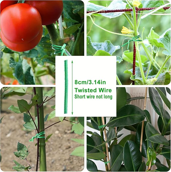 70Sets Garden Stakes Set 255pcs with 14 Inch Plant Sticks and Stake Arms, DIY 4ft 5ft 6ft 7ft 8ft Tomato Stakes, Garden Stakes for Vegetables Tomato Pepper Indoor Outdoor Plants