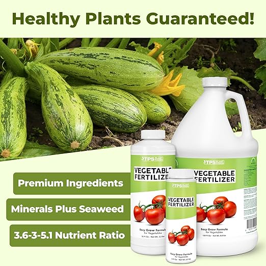 Vegetable Fertilizer – Liquid Plant Food for Bigger Harvests, Stronger Roots & Healthy Garden Growth, 1 Gallon