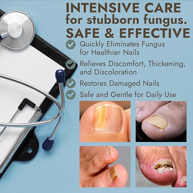 Nail Fungus Treatment for Toenail & Fingernails | Antifungal Nail Treatment with Tea Tree Oil | Fast-Acting, No-Touch Applicator | Restores Thickness & Discoloration | Results in 2 Days | 20g