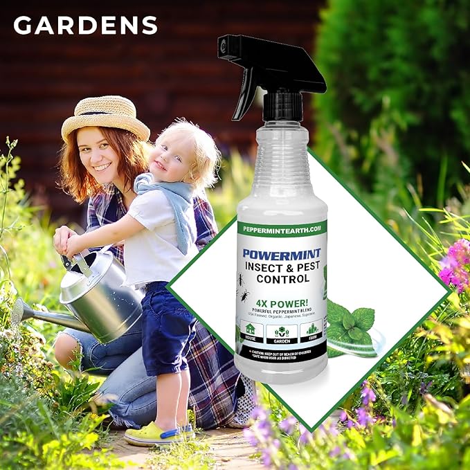 Powermint Peppermint Oil Insect & Pest Spray for Spiders, Ants, Ticks, and More 16 Oz