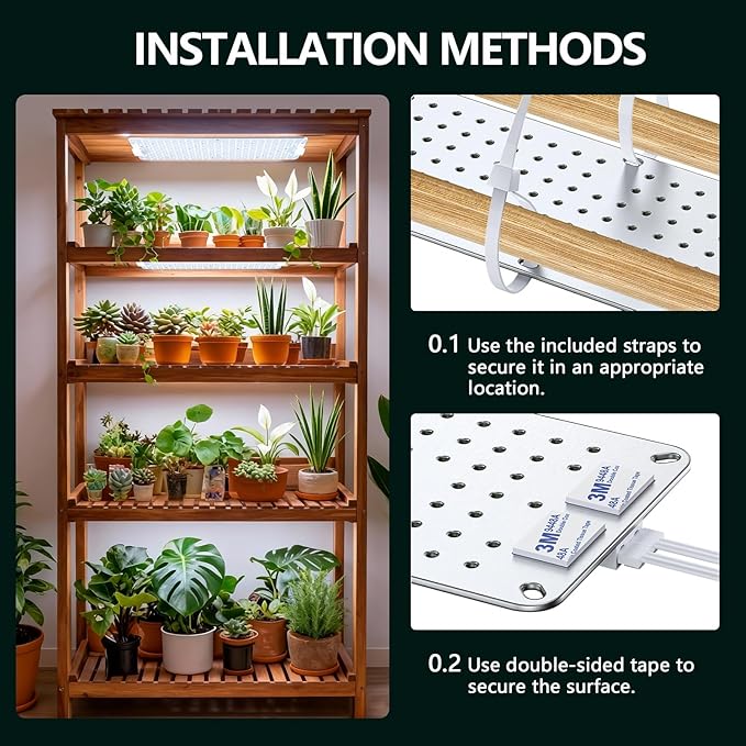 Grow Lights for Indoor Plants Full Spectrum,High PPFD 1920LEDs Plant Lights with 4/8/12/16/20H Timer, Flexible Series & Parallel Connection for Indoor Growing(10 Pack)