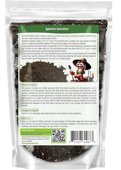 GARDENWISE Organic Worm Castings – Earthworm Castings for Plants – Premium Worm Castings Fertilizer for Nutrient-Rich Soil and Healthy Growth (4 QUARTS)