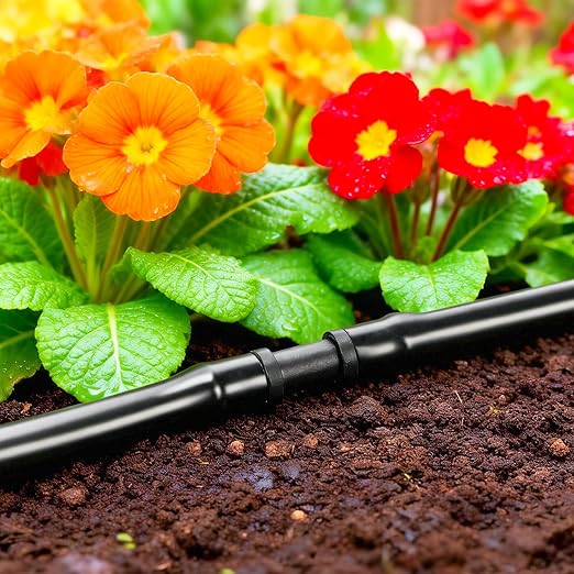 60 Pack Drip Irrigation 1/4" Barbed Coupling Fittings, Drip Line Barbed Coupler Connectors for 1/4 Inch Irrigation Tubing Micro Irrigation Connection Parts for Garden Sprinkler Systems