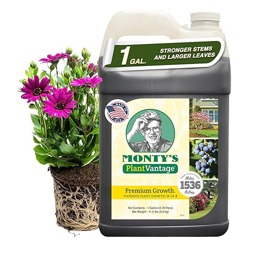 PlantVantage Premium Growth Liquid Plant Fertilizer – NPK Fertilizer (8-16-8) with Zinc & Iron, Liquid Plant Food for Stronger Stems & Larger Leaves, Foliar Spray for Trees, Shrubs & Flowers – 1 Gal
