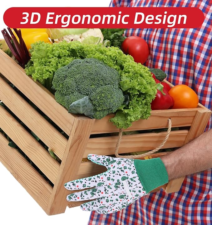 4 Pairs Womens Garden Gloves for Women, Gardening Gloves Women (Multicolor)