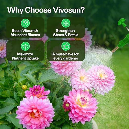VIVOSUN Bloom Juice (0-6-4), Flowering Supplement Liquid Fertilizer for Flowering Stage, Concentrated Plant Food for All Flowering Plants, 8 Ounces (Pack of 2)