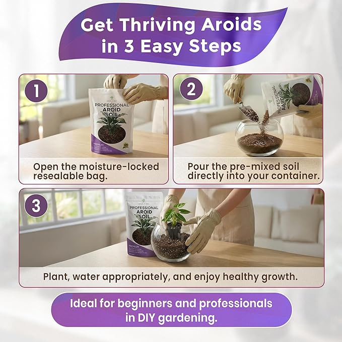Professional Aroid Soil | Premium All Purpose Blend | Extra Large 8.2 Quarts | Ready to Use for Indoor Plants | Peat Moss, Coco Coir, Perlite, Dolomite