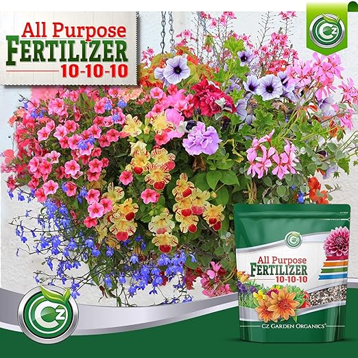 10-10-10 All Purpose Fertilizer - Made in USA - Micronutrients Plant Food for Indoor/Outdoor Plants, Flower Gardens, Fruit & Vegetable Gardens, Trees & Lawns!
