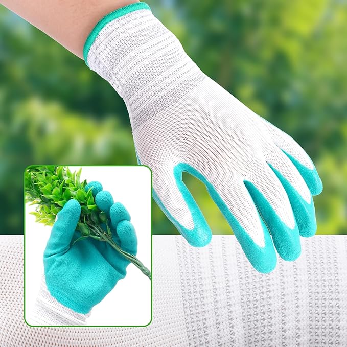 Gardening Gloves for Women Thorn Proof, Ladies Garden Gloves, Breathable Rubber Coated Yard Work Gloves
