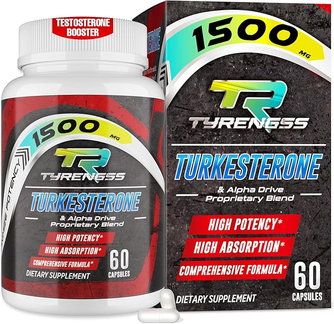 Testosterone Supplement for Men - Testosterone Booster for Men, 4X Strength Male Enhancing Supplement with Turkesterone, Zinc, Ashwagandha, Maca Root for Workout, Muscle Builder, Energy - 60 Capsules