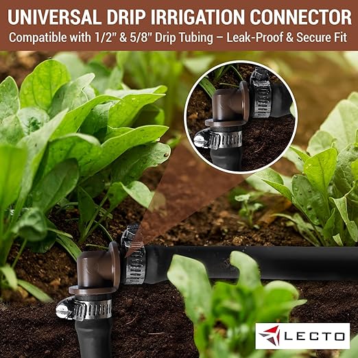 LECTO Universal 5/8", 1/2", .700" Drip Line Repair Kit – Elbow, 3