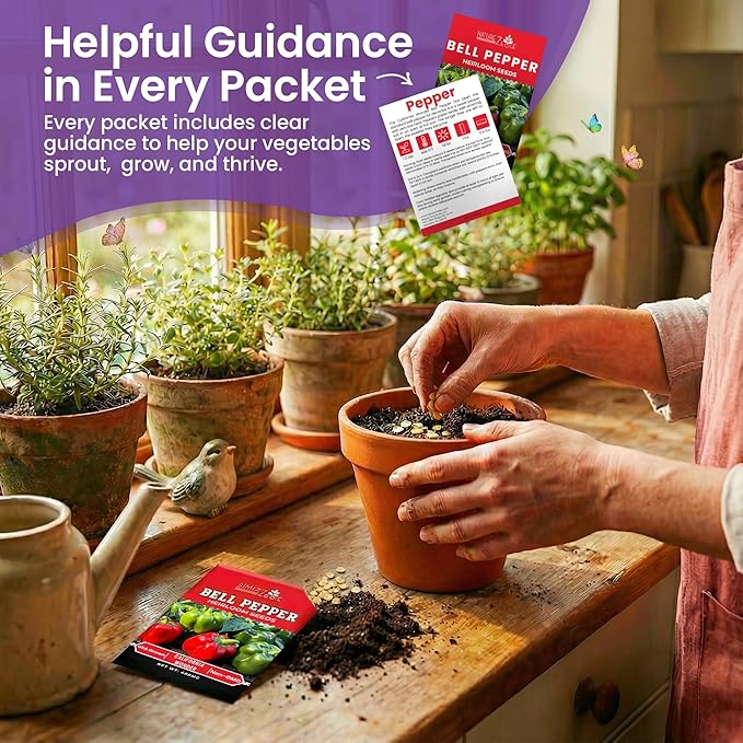 11 Heirloom Seeds for Planting Vegetables and Fruits, 4800 Survival Seed Vault and Doomsday Prepping Supplies, Gardening Seeds Variety Pack, Vegetable Seeds for Planting Home Garden Non GMO