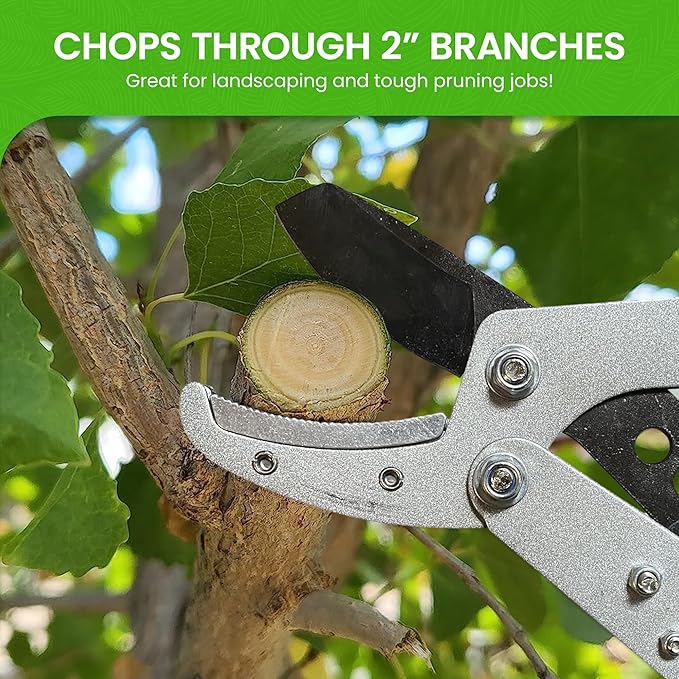 Garden Guru Extendable Anvil Lopper Tree Trimmer w Compound Action, Chops Thick Branches w Ease, 28-40”, Non-Stick High Carbon Steel Blade, Branch Cutter, 2 Inch Clean Cut Capacity - 1 Case (12 Pcs)