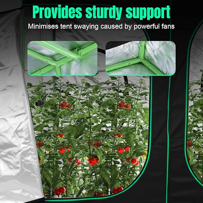 Large Growing Tent 7.87x3.94ft Hydroponic Indoor Plant Grow Tents with Observation Window 94x47x78inch Plant Growing Tent for Fruit Flower Veg