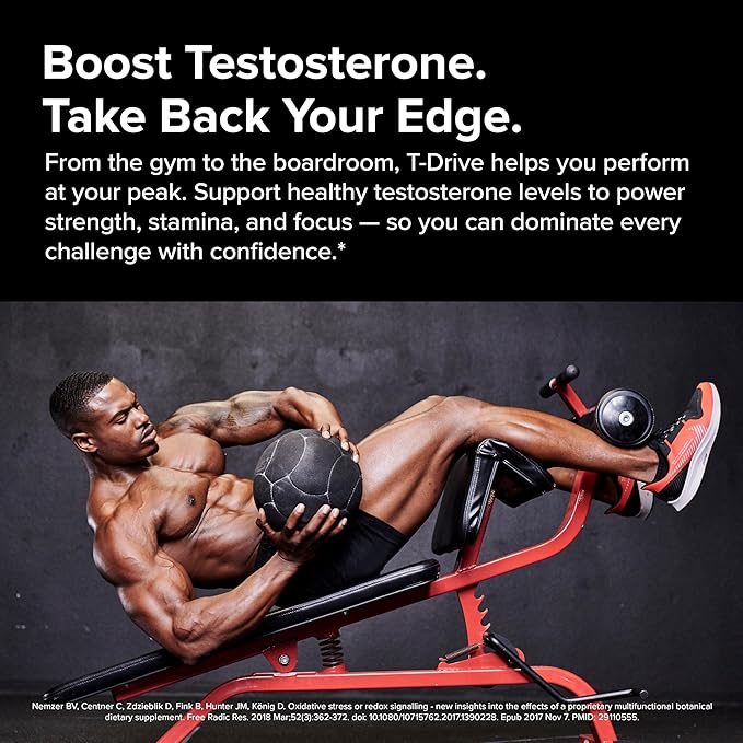 InnoSupps T-Drive Testosterone Booster Enhance Performance Amplify Muscle Growth, Increase Libido & Energy Levels w/KSM-66 Ashwagandha, Magnesium, Vitamin D, Niacin Boron, Fenugreek, 90 Caps, 30 Days