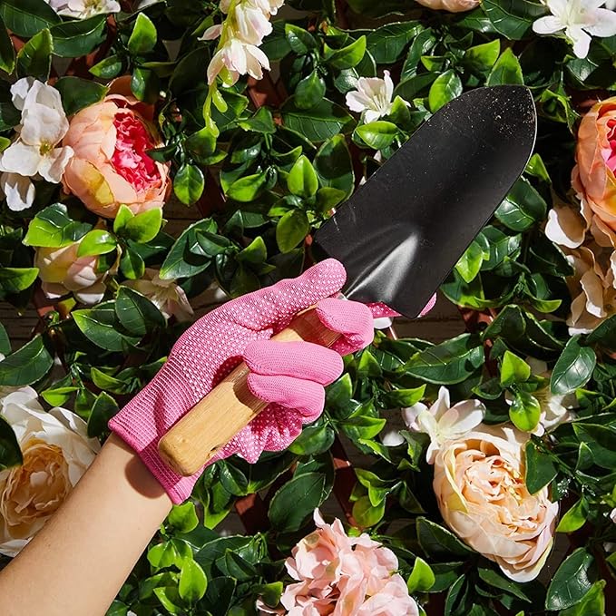 Juvale Garden Gloves for Women - 6 Pairs (12 Count), Pink, Purple & Blue - Thorn Proof & Cut Resistant Gardening Gloves - Breathable Cotton Cloth with Enhanced Grip - Berry Picking & Outdoor Work