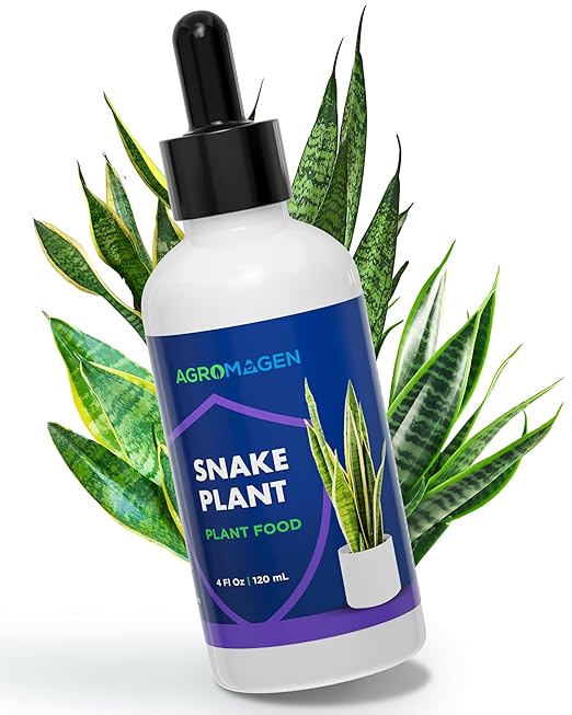 AgroMagen Plant Food with Essential Nutrients & Chelated Micronutrients, Liquid Fertilizer (4 fl.oz.) (Snake Plant)