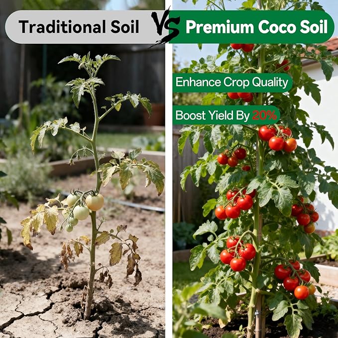 ZeeDix 10 Pcs Compressed Coco Coir Brick for Plants, Premium Organic Coconut Coir Bricks Coco Fiber Substrate Coco Coir Fiber Potting Soil with Low EC and pH Balance for Planting Gardening Reptiles