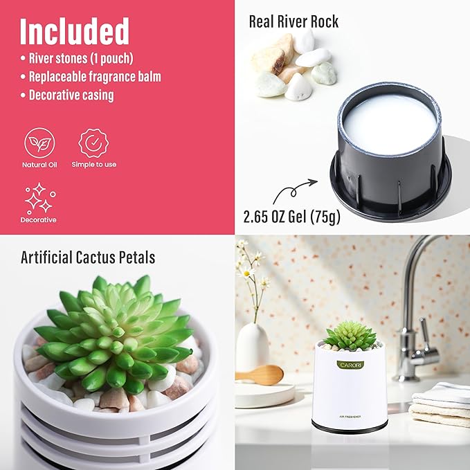 2 Pack Artificial Succulent Plants with Subtle Peach Scent, Faux Indoor Plants for Home Decor, Small Fake Plant for Bathroom, Bedroom, Office Decor, Aesthetic Room Accessories, Housewarming Gift