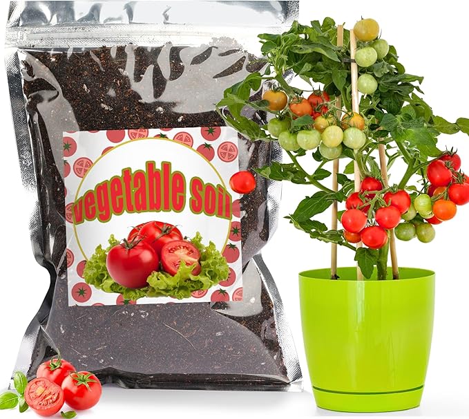 Doter Organic Vegetable Soil Mix 1qt, Indoor Plants Potting Mix for All Potted Vegetable Like Tomatoes Lettuce Bell Peppers, Grow Healthy houseplants Indoors