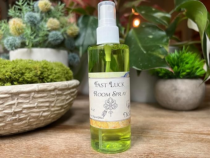 Fast Luck Room Spray - Fortune Success Manifest Wishes Favorable Outcomes Swift Changes Spells Ritual - Handmade with Essential Oils & Herbs- Wicca Pagan Hoodoo Magick Manifestation