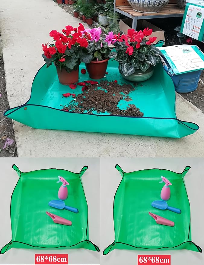 2 Pcs Potting Mat, Indoor Plants Transplanting Control Mat Square Repotting Mats, Gardening Gifts for Gardeners