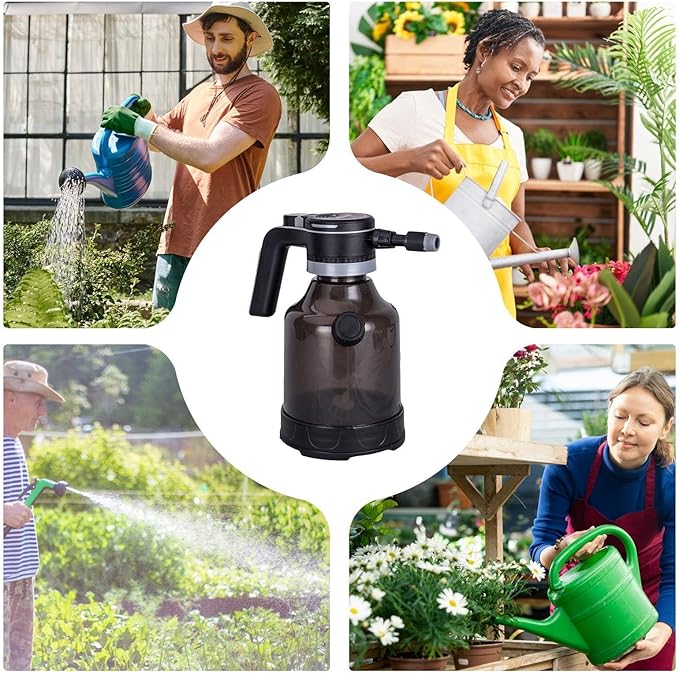 Electric Spray Bottle – 3L Cordless Automatic Mister, Adjustable Nozzles, Sturdy Rechargeable Watering Device | 28x26cm Plant Sprayer for Garden Home Lawn Outdoor Patio Driveway Efficient Plant Care