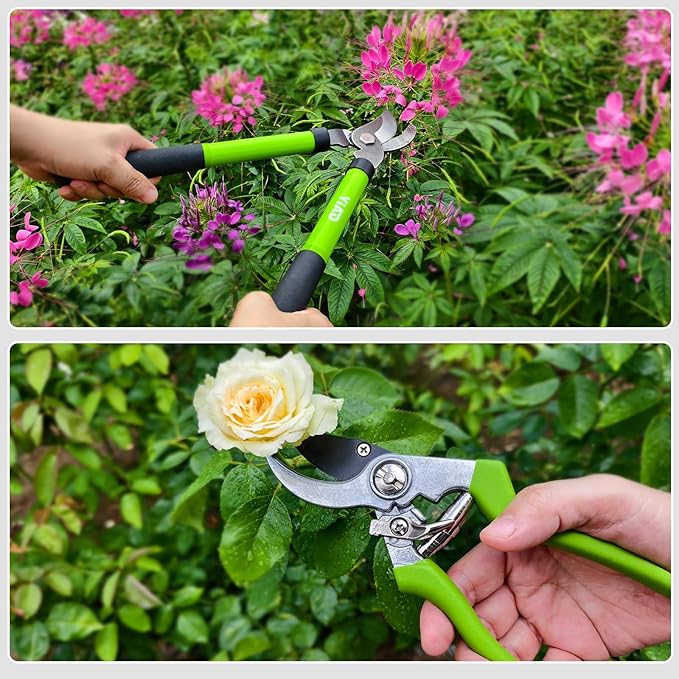 Pruning Shears for Gardening, Heavy Duty Garden Shears Branch Cutter Tree Branch Cutter Loppers for Gardening Multi Purpose Garden Pruners for Women Yard Work, Flower Arranging Plant Care