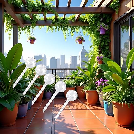 4 Pcs Clear Automatic Watering Device Globes Vacation Houseplant Pot Waterer Flower Water Watering Plant Container Accessories