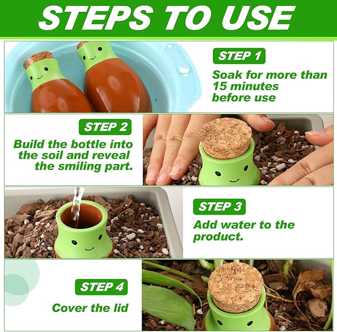 LemonRoad 8 Pcs Self Watering Terracotta Globes 11.5oz Large Ollas Plant Watering Globes Planter Insert Spike Pot Clay Planter Irrigation Device for Outdoor Indoor Easy to Refill Plant Lover Gift