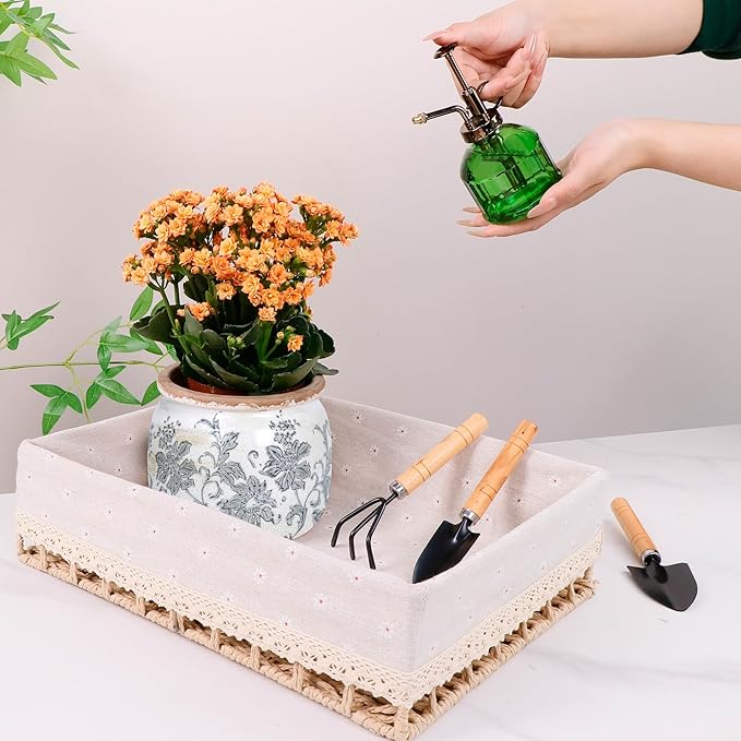 Dosayes Ceramic Pot for Planter, Vintage Flower Pot with Drainage Holes, 6.29 inch Ice Crack Glazed Indoor Planters Pot (Old World)