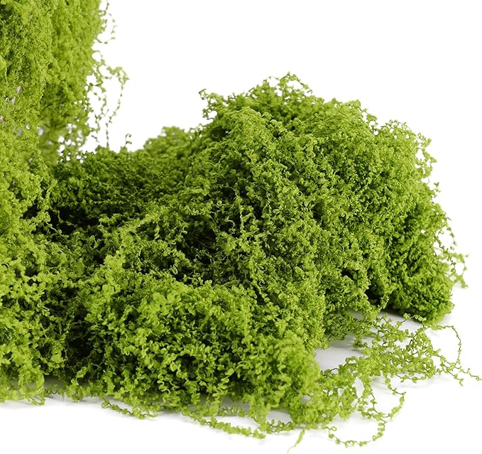 USMOLA 3.5OZ Fake Moss for Plants Indoor - Artificial Moss for Table Centerpieces, Fairy Gardens, Terrariums - Realistic Faux Grass for Wedding Christmas Party Decor (Light Green)