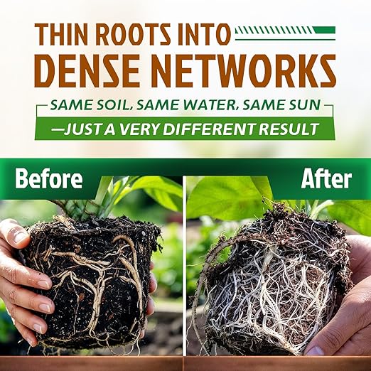 Dr. Raifya's Mycorrhizal Fungi Inoculant, 10X Concentrated, Up to 150 Plants–Organic Root Stimulator to Strengthen Roots, Enhance Growth & Increase Yield, Safe for Vegetables, Flowers & Fruits, 8oz