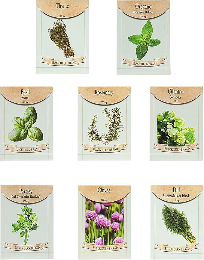 Deluxe Herb Garden Starter Kit - Includes: Seeds, Peat Pots, Netted Coir Pellets, and a Beginners Guide - Easy Starter Kit for Gardeners - Heirloom, Non-GMO (Deluxe Herb Garden Starter Set)