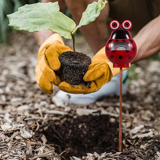 Veemoon Garden Soil Moisture Tester and Plants Moisture Meter Portable Single-Needle Soil Sensor for Indoor Outdoor Gardening with Beetle-Shaped Design