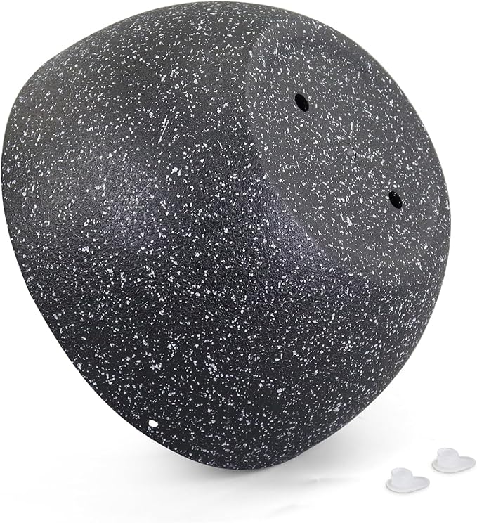 Meowell 12 inch Large Hanging Planters for Indoor Outdoor Plants, 2 Pack Hanging Flower Pots with Drainage Holes and Chain for Garden Porch, Plastic Hanging Baskets for House Plants, Speckled Black