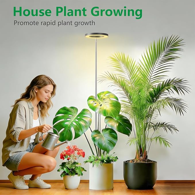 Grow Lights for Indoor Plants, Full Spectrum Plant Lights for Indoor Growing with 6/12/16H Timer-B3
