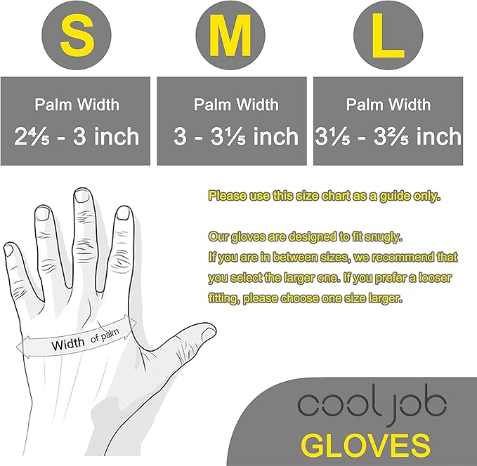 COOLJOB 3 Pairs Kids Gardening Gloves for Age 9-12, Grippy Rubber Coated Garden Work Gloves for Children, Orange & Green & Yellow, Large Size (3 Pairs L/Big Kid)