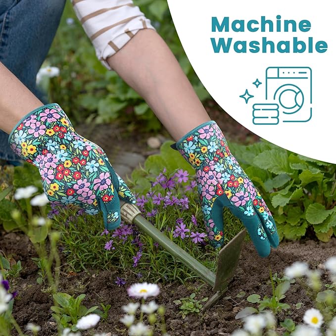 fauson Gardening Gloves - Gardening Gloves for Women Firm Grip Breathable Garden Gloves Thorn Proof for Digging, Planting