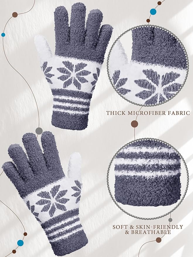 Patelai 3 Pairs Microfiber Plant Dusting Gloves Leaf Cleaning Gloves for Indoor Plants, Blinds, Furniture, House (Gray,Dark Blue,Khaki,White,Small)