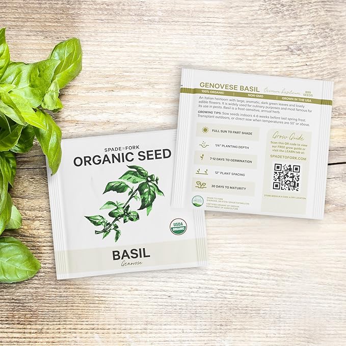 15 Certified Organic Herb Seeds Variety Pack (4X More) 10,000+ Non GMO Seeds for Planting Indoor Herb Garden or Outdoor Herb Garden Seeds for Planting | Including Basil, Rosemary & More