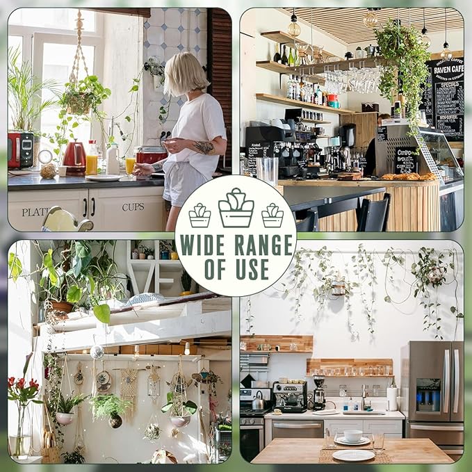 Small Artificial Hanging Plants Fake Hanging Plant with Pot Plants Indoor Decor Faux Greenery Hanging Vines Potted for Wall Home Office Bathroom Kitchen Farmhouse Decoration