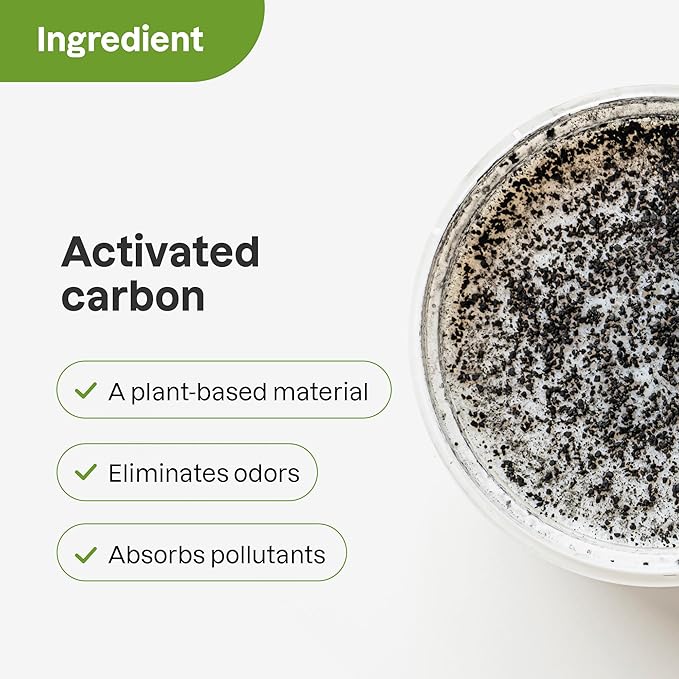 ATTITUDE Bio Absorbant Air Purifier with Activated Carbon, Plant- and Mineral-Based, Absorbs Odors, Vegan, Lavender, 8 Ounces