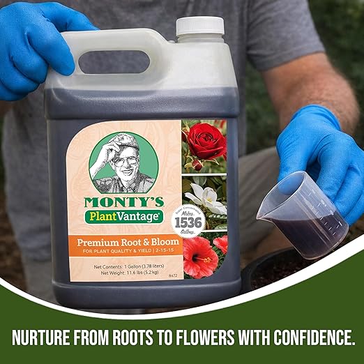 PlantVantage Root & Bloom Liquid Fertilizer – Concentrated Plant Fertilizer for Strong Roots & Bigger Blooms, Liquid Plant Food for Trees, Flowers & Vegetables, Soil or Foliar Application – 1 Gallon