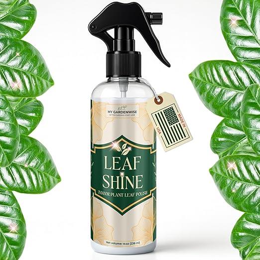 GardenWise Leaf Shine Spray for Indoor Plants – Plant Leaf Cleaner & Shine for Real House Plants – Fragrance-Free, Non-Sticky, Streak-Free Finish, 16 fl oz