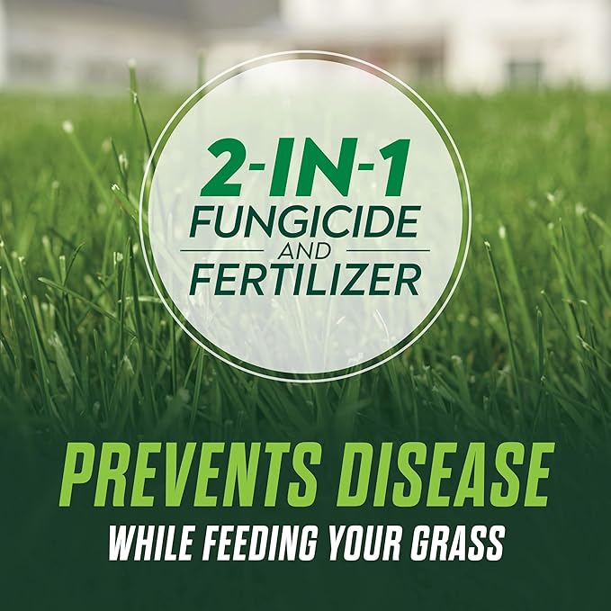 Scotts Turf Builder Healthy Plus Lawn Food, 2-in-1 Fungicide and Fertilizer, Helps Grass Withstand Summer Stress, 8,000 sq. ft., 27.40 lbs.