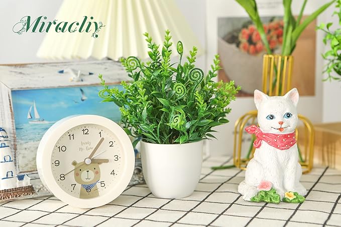 Miracliy 6 Pack Mini Fake Plants Artificial Eucalyptus Faux Plants for Home Office Farmhouse Bathroom Shelf Decor Indoor